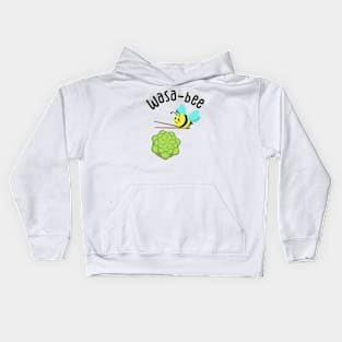 Cute Wasabi Bee Pun Kids Hoodie